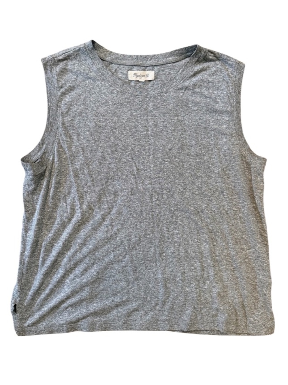 Madewell Heather Gray Crewneck Sleeveless Muscle Tank